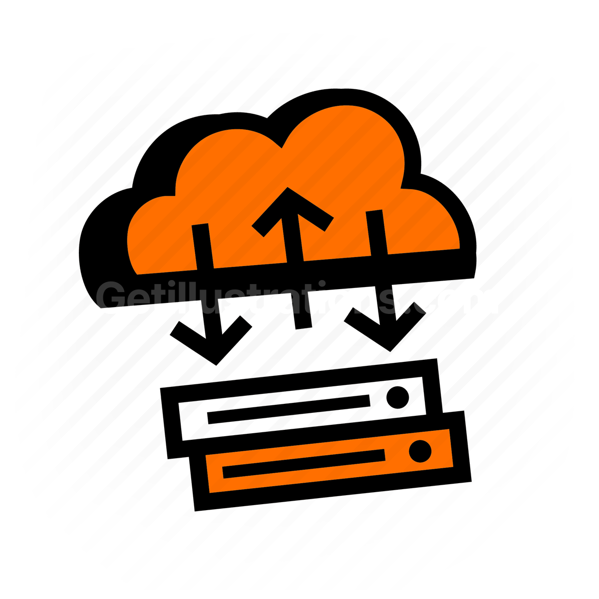 Storage and Download illustration preview image